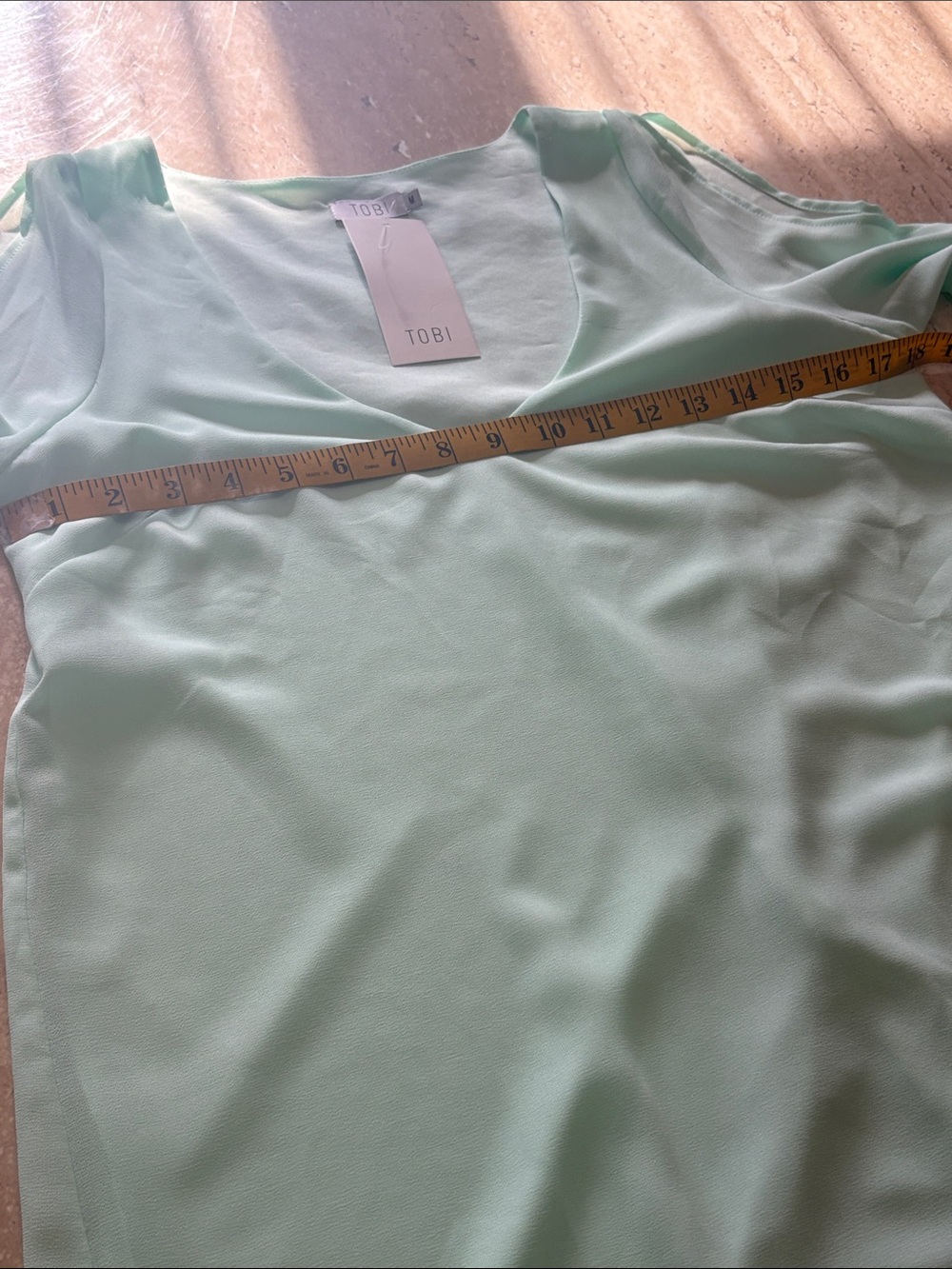 Tobi light green blouse - Picture 6 of 10